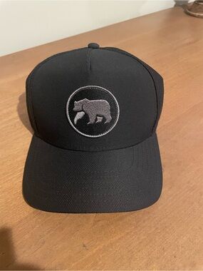 The Normal Brand Black Bear Logo Mesh Hat